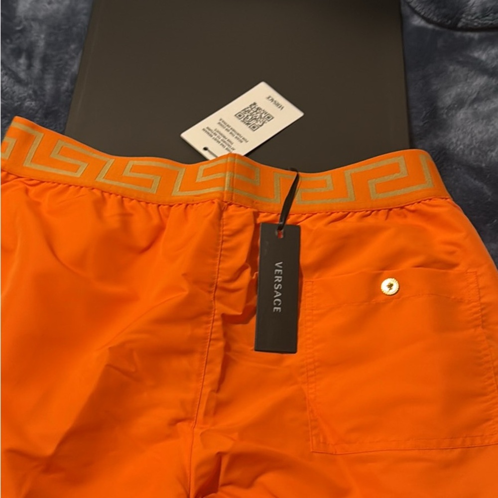 Versace Orange Swim Trunks